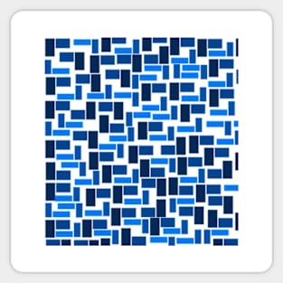 BLUE RECTANGLE AND SQUARE PATTERN Sticker